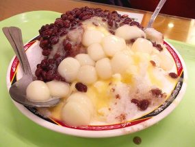 台北・公館「台一牛奶大王」の紅豆湯圓牛奶冰