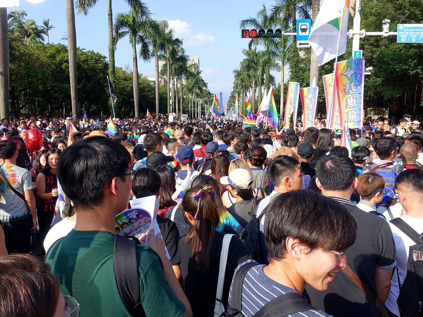 台灣同志遊行（台湾LGBTプライド）2018パレード参加直後の中山南路