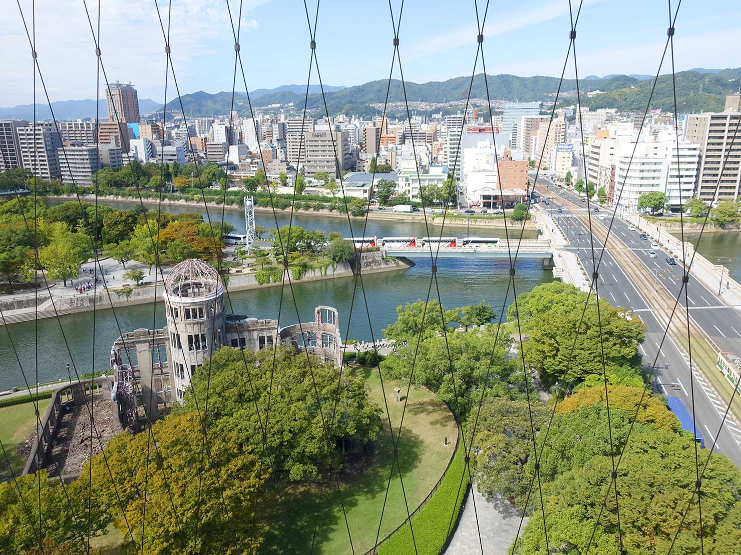 広島市内観光の見どころ「おりづるタワー」展望台・ひろしまの丘から眺める広島市内