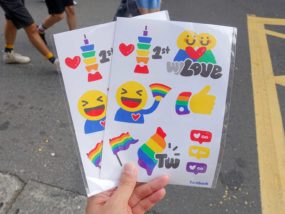 台灣同志遊行（台湾LGBTプライド）2019のパレードで配布されたレインボーステッカー