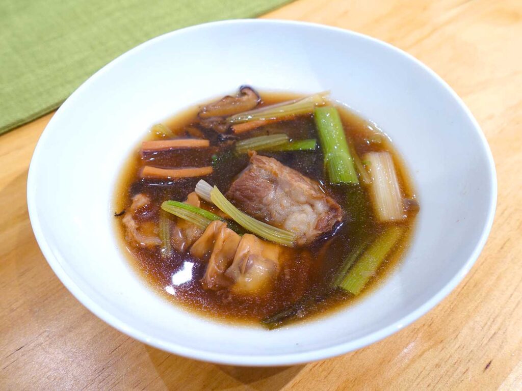 台湾料理教室＆プライベートレストラン「好客台北 Be My Guest Taipei」で作ったスープ・魷魚螺肉蒜