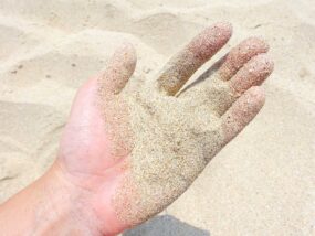 澎湖観光のおすすめスポット「嵵裡沙灘」の砂