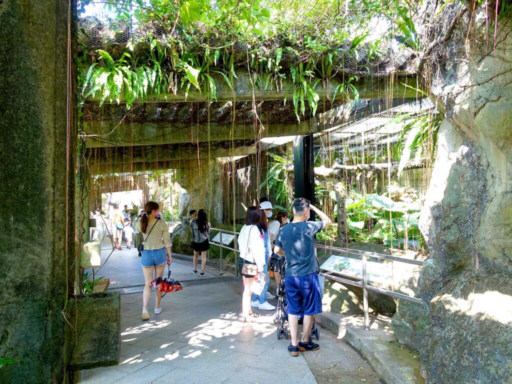 台北の動物園「臺北市立動物園」臺灣動物區の屋根付き歩道