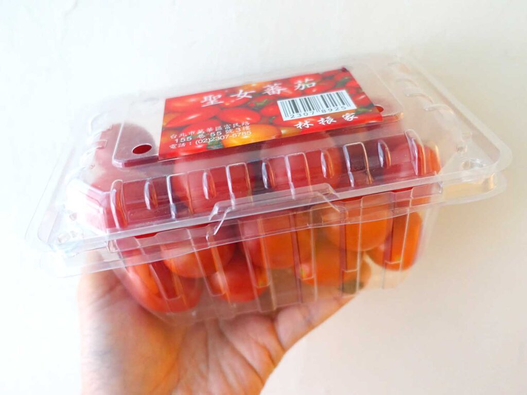 台湾のミニトマト「聖女番茄」のパッケージ