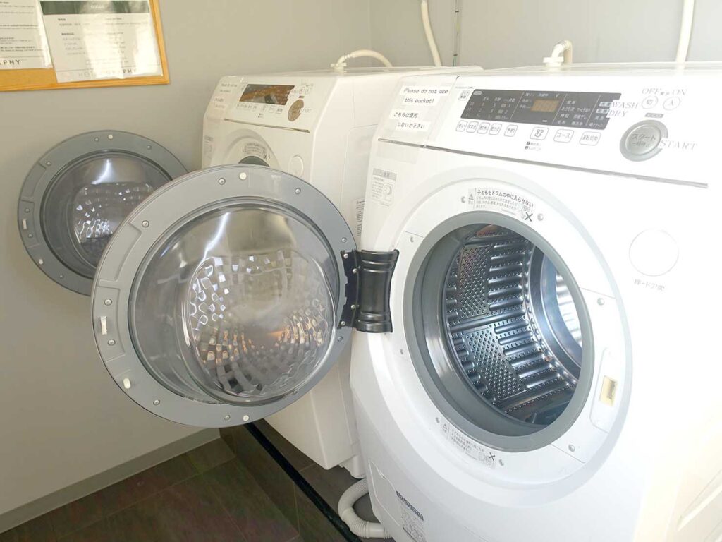 東京・谷根千エリアのおすすめホテル「HOTEL GRAPHY」の洗濯機