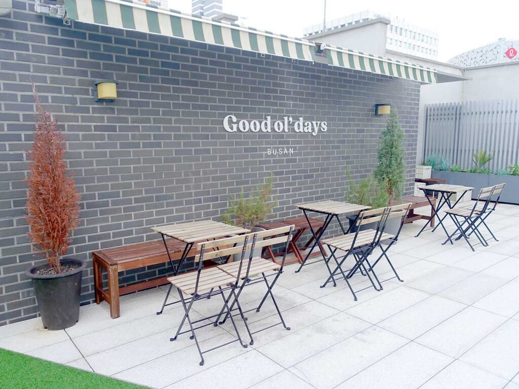 釜山・南浦洞のおすすめホテル「Good Ol’days Hotel」のルーフトップテラス