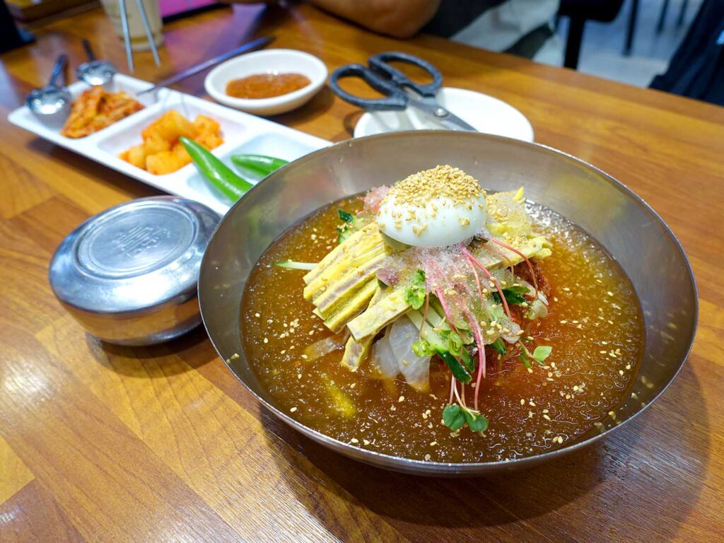 釜山で食べた韓国式冷麺・ミルミョン