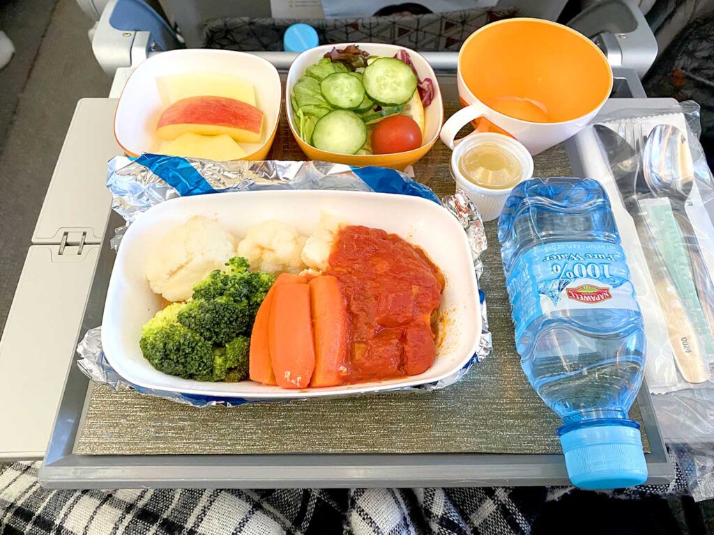 エバー航空のグルテンフリー機内食