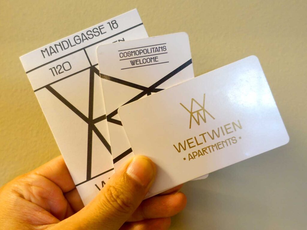 オーストリア・ウィーンのおすすめアパートメントホテル「WELTWIEN Apartments」のルームキー